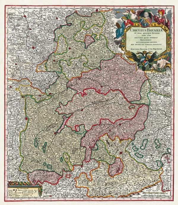 Matthäus Seutter: Historische Landkarte: Bayern 1741 - Ober- und