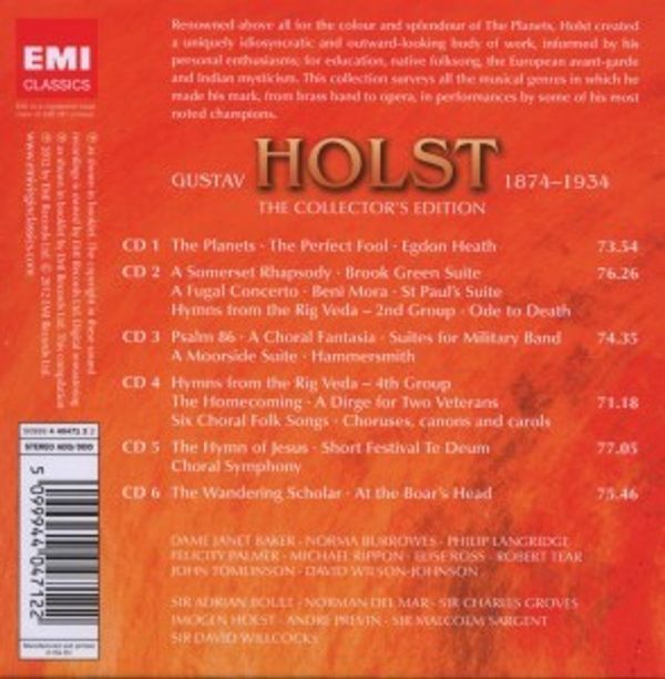 Gustav Holst (1874-1934): Gustav Holst - The Collector's Edition (6 CDs