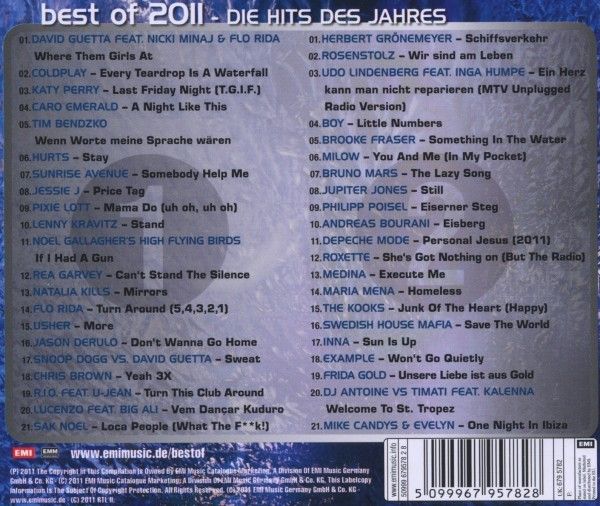 Best Of 2011 Die Hits des Jahres (2 CDs) jpc