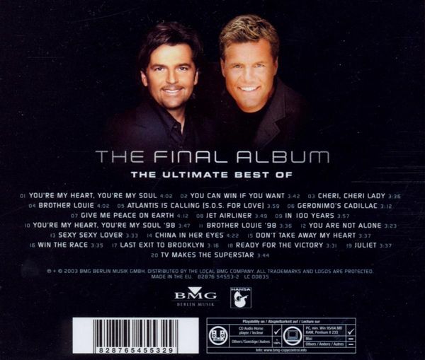 Modern Talking The Final Album The Best Of Modern Talking Cd Jpc